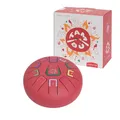 TAMBÚ Trommel, Stahlzunge Trommel, 8 Zoll, 11 Noten, Handpan, Metall-Perkussionsinstrument (Rot Matt)