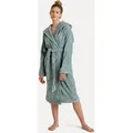 Möve Unisex-Bademantel Superwuschel Kapuze, ideal für Sauna & Spa, Hotelbademantel, Langform, Walkfrottier, Kapuze, Gürtel, in Uni grau XS | 120 cm