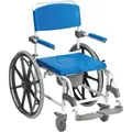 Drive Medical Dusch- & Toilettenstuhl Aston für Selbstfahrer - schwenk- & abnehmbare Fußstützen & Toiletteneimer - XL bis 160 kg