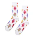 Happy Socks Tagessocke Crew Ice Creame (Eiscreme) weiss - 1 Paar, Größe: 41-46