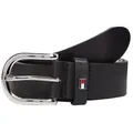 Tommy Hilfiger Ledergürtel New Danny mit dezenter Logo-Schlaufe schwarz 85