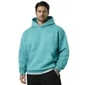 Smilodox Hoodie Dawson, Hochwertiger Kapuzenpullover im Oversize Fit, Sweatshirt Sweater Lässig Kängerutasche Metallabel hoher Baumwollanteil blau S