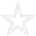 Koopman International B.v. - Ecd Germany Led-weihnachtsstern 50cm Mit 1440 Warmweißen Leds Und Timer, Innen/außen, Ip44 Wasserdicht, Leuchtstern Aus Metall, Led Drahtstern Zum Aufhängen Für Weihnachten, Weihnachtsdeko Fensterdeko