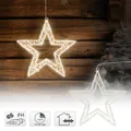 LED Weihnachtsstern Drahtstern Weihnachtsdeko Leuchtstern Timer Beleuchtung 50cm