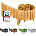 Garronda Beeteinfassung Holz Rollzaun Gartenzaun imprägniert Flexibler Rollborder Rasenkante Palisade Umzäunung für Garten Länge: 200 cm GD-004... - Hellbraun