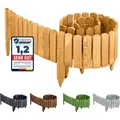Garronda Beeteinfassung Holz Rollzaun Holzzaun 200 X 20 Cm Imprägniert Flexibler Rollborder Rasenkante Palisade Gartenzaun Umzäunung Für Garten Gd-0046 (hellbraun, Höhe: 20 Cm)
