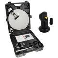 PremiumX Camping SAT Anlage Satellitenschüssel Single LNB Tischhalter Masthalter Saugfuß im Koffer Camp Zubehör