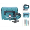 Makita DJV 180 ZJ Akku Stichsäge 18 V + 5 tlg. Stichsägeblatt Set + Makpac - ohne Akku, ohne Lade (DJV180ZJ)