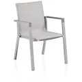 Kettler Rasmus Stapelsessel Aluminium/Outdoorgewebe - Silber