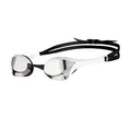 ARENA Cobra Ultra Swipe Mirror Unisex Race Schwimmbrille für Erwachsene, Taucherbrille mit Gebogenen Spiegelgläsern, Anti-Beschlag, UV-Schutz, 5 Austauschbare Nasenstege