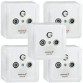 5x PremiumX PX3 Antennendose 3-Fach Enddose Antennen-Dose Einzel und Stichleitungsdose Aufputz Unterputz SAT-TV-RADIO HD Multimediadose