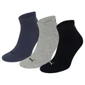 Puma Sneaker Quarter Socken 3Paar Unisex Invisible 251015 Gr. 35-38 blau/grau/dunkelblau