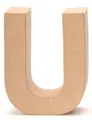 Papp Buchstabe U 17,5x5,5cm Alphabet Initialien Deko PappArt Druckbuchstabe