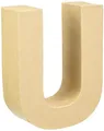 Papp-Buchstabe U 17.5x5.5 cm braun zum Gestalten und