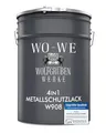 WO-WE Metallschutzlack 4in1 Metalllack Metallfarbe Metallschutzfarbe W908 Anthrazitgrau - 5L