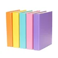 5x Ringbuch/DIN A5 / 4-Ring Ordner/je 1x gelb, lila, türkis, pink und orange