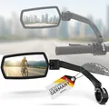 WITTKOP Fahrradspiegel | Großes HD Sichtfeld | 360° Dreh- & Einklappbar | Montage Ober- & Unterhalb | Bruchfest & Langlebig | Konvexer Rückspiegel für Fahrrad, E-Bike | Lenker, ebike (Set (L+R))
