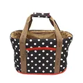 FI23 Einkaufskorb, Integrierte Schutzabdeckung, 42 x 27 x 26 cm, Ca. 20 Liter, Ergonomische Form, Shoppers' Delight, Polka Dots, Schwarz/Weiß, 84110-2