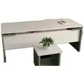 JVmoebel Schreibtisch Weißer Designer Luxus Schreibtisch Holzmöbel Arbeitszimmer (1-St., 1x nur Schreibtisch), Made in Europa grün|weiß