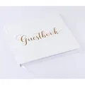 Edles Gästebuch Hochzeit – Hardcover, 72 Seiten, Vintage - Guestbook - Weißes Cover