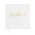 Plantvibes Gästebuch Hochzeit mit Edles Hardcover - Premium Dickem Papier, Es Drückt Nicht Durch - Vintage Hochzeit Gästebuch mit 72 Seiten - Blanko (Weiß-English, 21x21 cm)