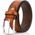 Pierre Cardin 40 mm Vollrindleder cognac, Farbe/Color:braun, Size US/EU:Bundweite 150 cm Gesamtlänge 165 cm W 55 XXXXXL