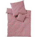 elegante Bettwäsche Linea Quadro bordeaux 155x220 cm + 80x80 cm - rot