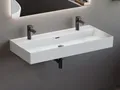 Keramik Doppelwaschtisch Doppel Waschbbecken Waschtisch Möbelwaschtisch 100cm