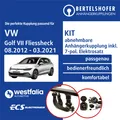 Für VW Golf VII Fliessheck Typ 5G1 08.2012-03.2021 AHK abn +7pol spez E-Satz TOP