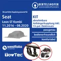 Für SEAT Leon ST Kombi Typ 5F8 11.2016-08.2020 AHK abn +13pol sp. E-Satz ABE