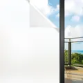 Milchglasfolie Blickdicht Weiß 44.5 x 200cm für Fenster Sichtschutz Anti-UV S...