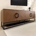 riess-ambiente Industrial Lowboard GRANDEZZA 180cm natur Walnuss-Design schwarz Metall TV-Board Kommode TV-Schrank Sideboard