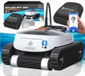 KESSER® Poolroboter für Boden und Wand, Poolsauger bis 100m² Pools & eine leistungsstarke Reinigung, Poolreiniger vollautomatisch mit App-Funktion & Kontrollmodul, Inkl. Abdeckung, Klettermechanismus