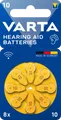 VARTA Hearing Aid Batteries 10 Blister 8 Hörgerätebatterie