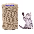 Sisalseil für Kratzbaum 6mm 60m,Natur Sisal Seil für Katzen, Kratzseil, Haush...