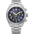 Citizen AT2480-81L Eco-Drive Super-Titanium Chronograph Herrenuhr 43mm - Blau