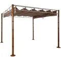 MCW Pergola, Braun, Textil, 290x220x290 cm, Sonnen- & Sichtschutz, Pavillons & Pergolas, Pergolas