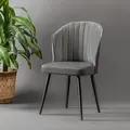 Skye Decor, Rubi - Grey, Stuhlset (4 Stück), Grau, 100 % MDF, 52 x 42 x 85 cm - Grau/Schwarz