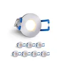 LongLife LED 8er Set Einbaustrahler Mini 3W 2700K silber IP65 Dimmbare Strahler für Terrassenüberdachung, Carports, Dachüberständen