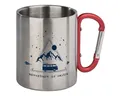 Moses. Verlag Becher Edelstahl Karabiner-Becher 300 ml doppelwandig für Outdoor