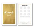 Frank Paperman® | 200x Bonuskarte für Kunden mit funkelnder Goldprägung | 10er Bonus Treuekarten zum Abstempeln | goldene Stempelkarten | gold loyalty card
