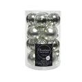 Mini-Glaskugeln, Glanz/matt, 35 mm, 16 Kugeln/Dose, Farbe: Silber