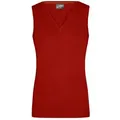 Ladies' V-Neck Pullunder Klassischer Baumwoll-Pullunder rot/weinrot, Gr. XS