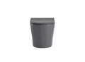 sanicomfort Hänge WC Set Nakia – Spülrandloses, Hygienisches Wand-WC Tiefspüler aus Hochwertiger Sanitärkeramik in Dunkel Grau, Kompakt, Modern inkl. Soft-Close WC-Sitz