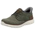 Rieker Slip-On Sneaker, Freizeitschuh, Halbschuh, Schlupfschuh, gepolsterter Fersenabschluss braun|grün 42 EU