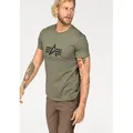 Alpha Industries T-Shirt Basic T-Shirt Baumwolle, regular fit grün M (48/50)