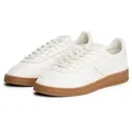 Tommy Jeans THE GREENWICH EDGE LEATHER Keilsneaker Freizeitschuh, Halbschuh, Schnürschuh mit Ziersteppung weiß 41 EU