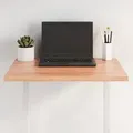 vidaXL Tischplatte 60x40x2 cm Massivholz Eiche Behandelt Baumkante