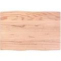 vidaXL Tischplatte 60x40x2 cm Massivholz Eiche Behandelt Baumkante 363929