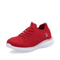 Rieker Damen Low-Top Sneaker M5074, Frauen Halbschuhe,Strassenschuhe,Sportschuhe,Freizeitschuhe,Turnschuhe,Laufschuhe,rot (33),39 EU / 6 UK
